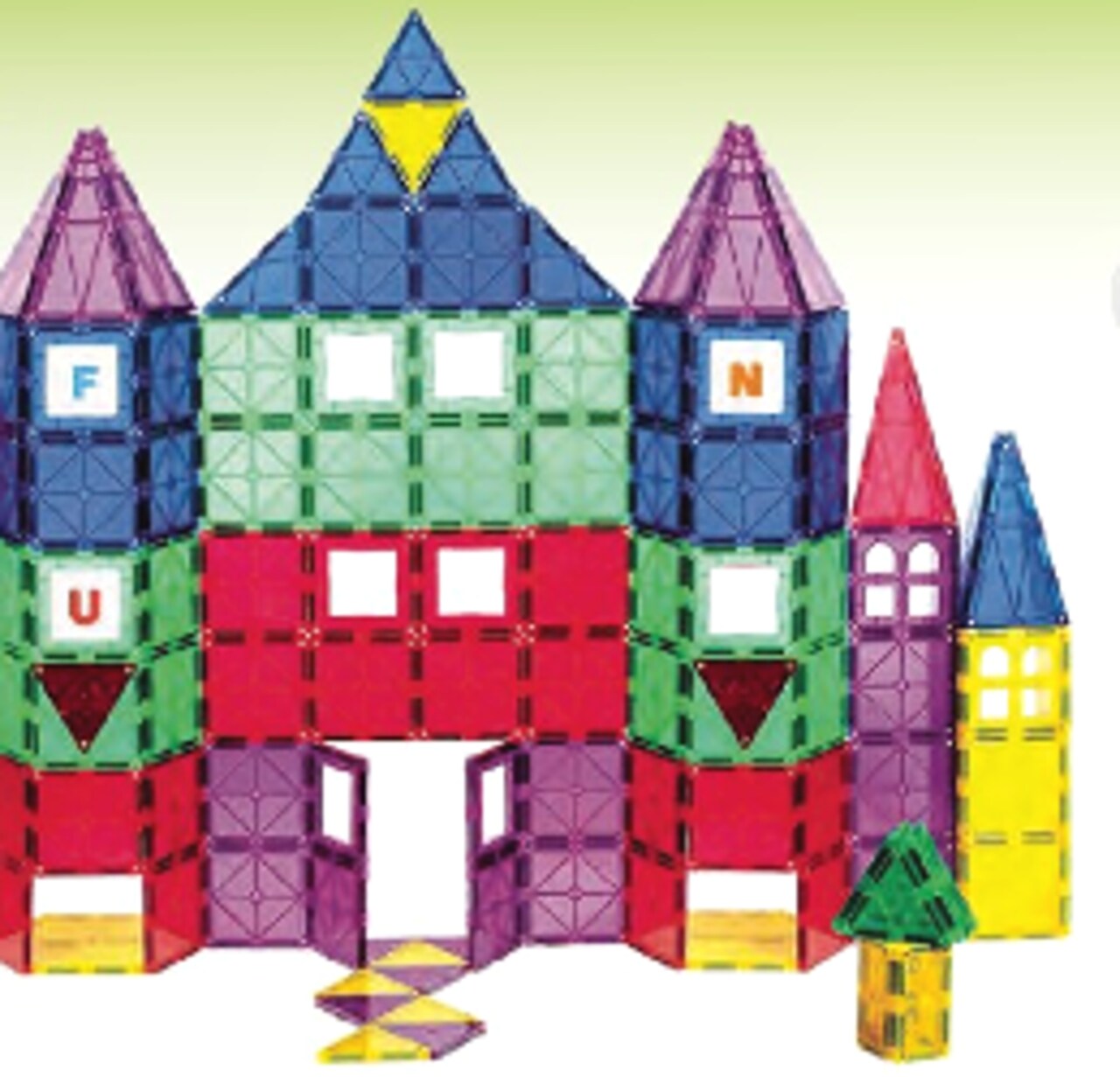 Playmags 100-Piece Magnetic Tile Building Set | STEM Educational Construction Toys for Kids